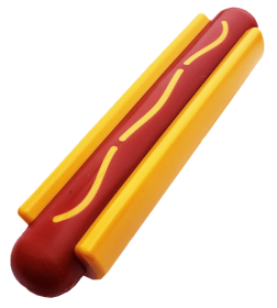 Hot Dog Nylon Dog Toy for Aggressive Chewers