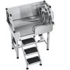 34" Dog Grooming Bath Tub Stainless Steel w Stairs Faucet Left Door