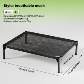 The Bi-material Pet Bed Is Of Your Choice,The Detachable Design Of The Oxford Cloth And Breathable Mesh Pet Bed Combines The Characteristics Of Breath (Option: WB  L)