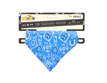 Western Themed Pet Bandana Collars (Color: Blue, size: small)