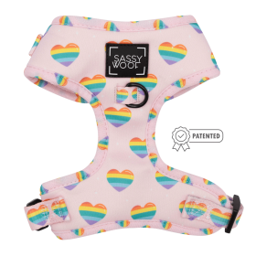 Adjustable Harness (Color: Paws of Love, size: Xsmall)