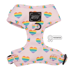 Adjustable Harness (Color: Paws of Love, size: small)