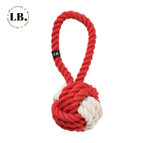 What-a-Tug Large Twisted Rope Toy (Option: Bright Red/Natural)