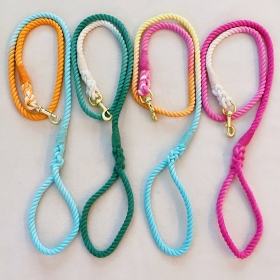 Hand Dyed Cotton Rope Leash (Option: Rainbow Ombre)
