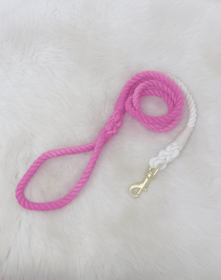 Hand Dyed Cotton Rope Leash (Option: Peach Ombree)