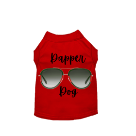 Designer Dapper Dog Tee (Color: Red, size: small)