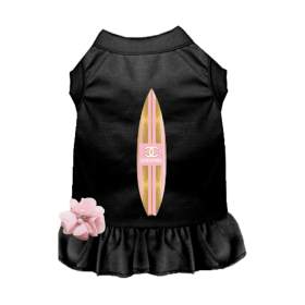 Aloha Surf Dog Dress (Color: Black, size: 2X Large)