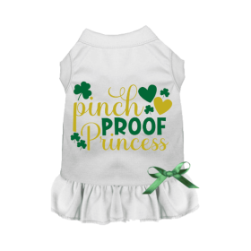 Pinch Proof Princess Dress (Color: White, size: small)