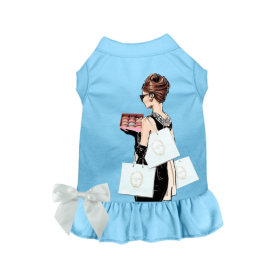 Sniffany & Macaroons, Please- Dog Dress (Color: Blue, size: X Large)