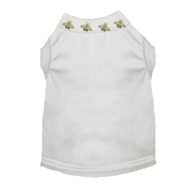 Studded Bee Tee (Color: White, size: X Large)