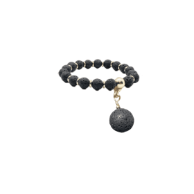The Black Volcanic Diffuser Charm (Style: Round)