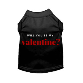 Will You Be My Valentine (Color: Black, size: X Small)