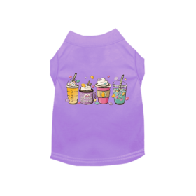 Easter Bunny Fun Dog Dress and Tee (Color: Lavender, size: 2X Large)