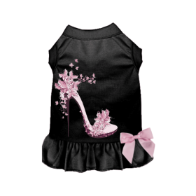 Floral Spring Stiletto Dress (Color: Black, size: X Large)