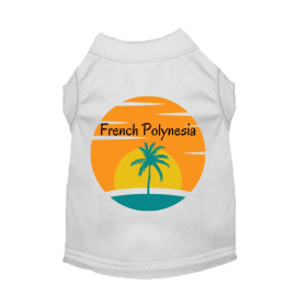 French Polynesia- Dog Shirt (Color: White, size: 2X Large)