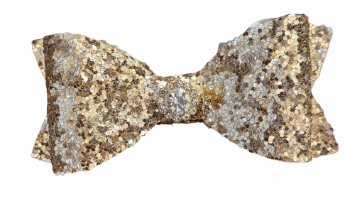 Glitter and Gloss Bows (Option: Gold)