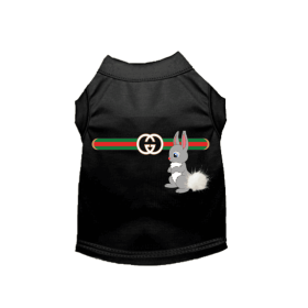 Gucchewi Bunny- Dog Shirt (Color: Black, size: X Small)