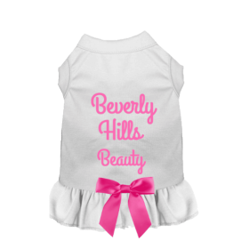 Beverly Hills Beauty Dog Dress (Color: White, size: large)