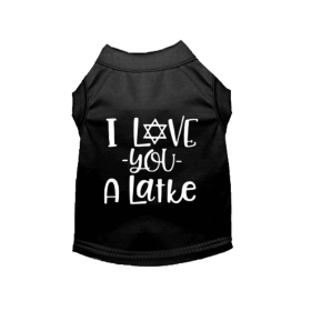 I Love You A Latke (Color: Black, size: X Small)