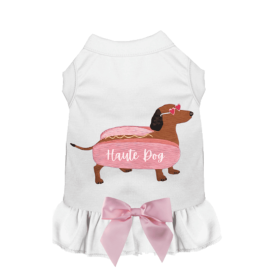 One Haute Dog- Dog Dress (Color: Cream, size: extra-large-xl)