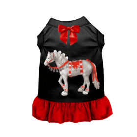 Christmas Horse Dress- Dog Dress (Color: Red, size: XL)