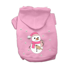 Pearl Frosty Snowman- Dog Hoodie (size: XS)