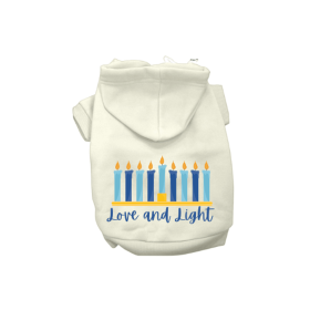 Love and Light- Dog Hoodie (Color: Cream, size: XXL)
