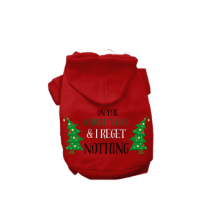 On The Naughty List- Dog Hoodie (Color: Green, size: XXL)