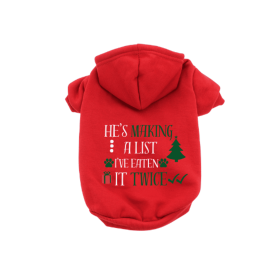 Making A List- Dog Hoodie (Color: Black, size: XXL)