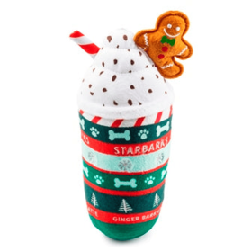 Starbarks Ginger Bark Latte Christmas Dog Toy (Option: BarkFifthAve6460)