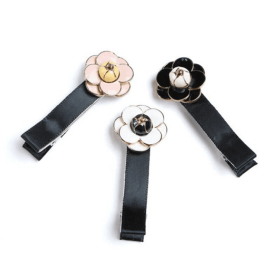 Camellia Hair Clips (Option: Black)