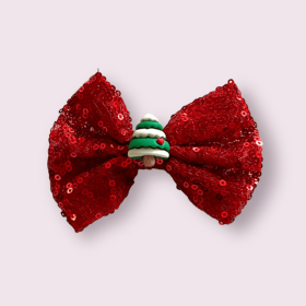 Holiday Glam Sequin Hair Barrettes- Dog Barrette (size: Christmas Tree)