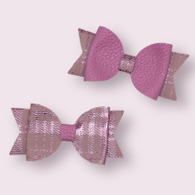Tartan Leatherette - Dog Hair Bow (Option: BarkFifthAve7044)