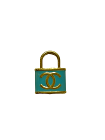 CC Lock Charm Collar (Color: Black, size: 20")