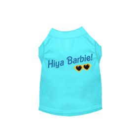 Hiya Barbie Dog Shirt (Color: White, size: M)