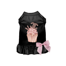 Chewnel Cupcake Dress (Color: Black, size: X Large)