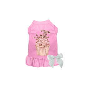 Chewnel Cupcake Dress (Color: Pink, size: 2X Large)