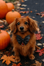 Batty & Fabulous Ribbon Boo-tie Necklace (size: small)