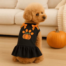 Harvest Paw Pumpkin Party Dress (size: L)