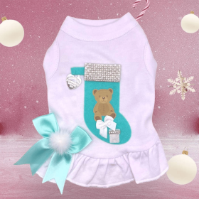 Sniffany Bear Stocking Dress- Dog Dress (size: small)