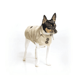 DoggieCoutureNY Classic Trench Coat (Option: Beige, size: SM)
