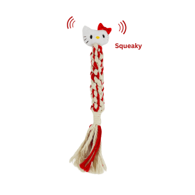 Eco-Kitty Dog Rope Plush Squeaky Toy for Puppies (Style: CSCORD102)