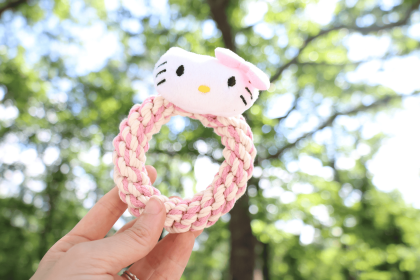 Eco-Kitty Macrame Dog Toy-Plush Squeaky Dog Toys (Copy) (Style: CSCORD105)