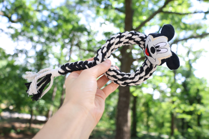 Eco-Mickey Dog Rope Toy| Macrame Dog Tug Toys | Dog Chew Toy (Style: CSCORD110)