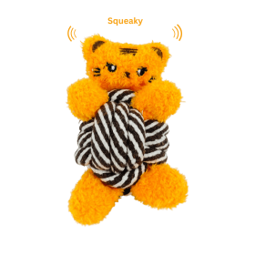 Eco-Tiger Dog Rope Toy| Macrame Dog Tug Toys | Dog Chew Toys (Style: CSCORD118)