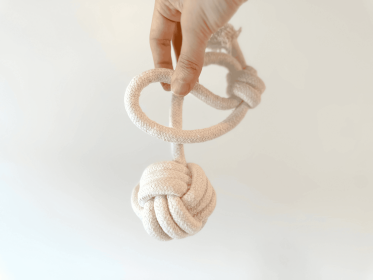 Handmade Natural White Tug of War Toys Set-4 Piece (Option: CSCORD155)