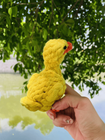 Handmade Sustainable Yellow Duck Rope Toys (Option: CSCORD281)