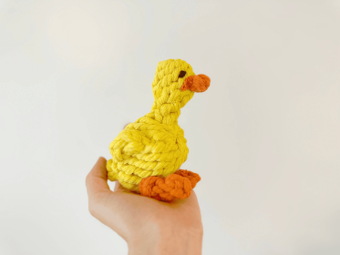 Handmade Sustainable Yellow Duck Rope Toys (Option: CSCORD283)