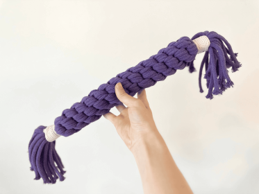 Large Handmade Macrame Candy Rope for Big Dogs, Sustainable (Option: CSCORD317)