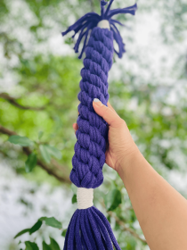 Large Handmade Macrame Candy Rope for Big Dogs, Sustainable (Option: CSCORD318)